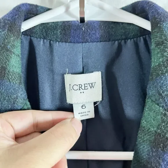 J. Crew Factory Green and Blue Plaid Blazer - Picture 3 of 7